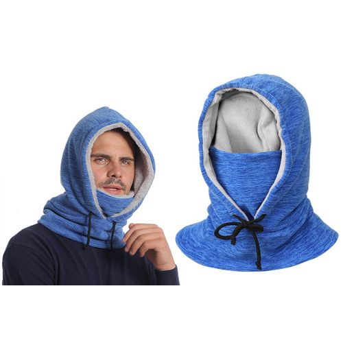 Cagoule Polaire Coupe-Vent À Capuche Pour Homme - Bleu Clair