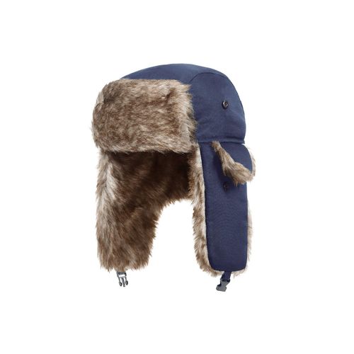 Bonnet D'hiver En Fausse Fourrure Style Western - Coupe-Vent, Cache-Oreilles Ajustables, Bleu Marine