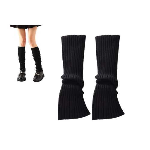 Guêtres Longues En Maille Style Années 80 Pour Femme - Noires