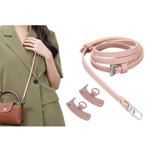 Bandoulière réglable en cuir PU pour sac Longchamp Mini - Rose clair