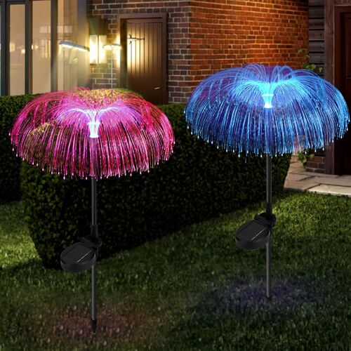 Lampes Solaires En Forme De Méduses - 2 Lots De 4 Lampes De Jardin Étanches