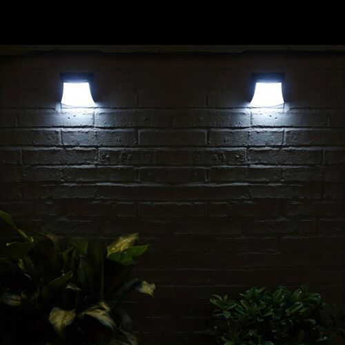 Lot De 2 Lampes Murales Solaires Étanches Pour Jardin Et Extérieur