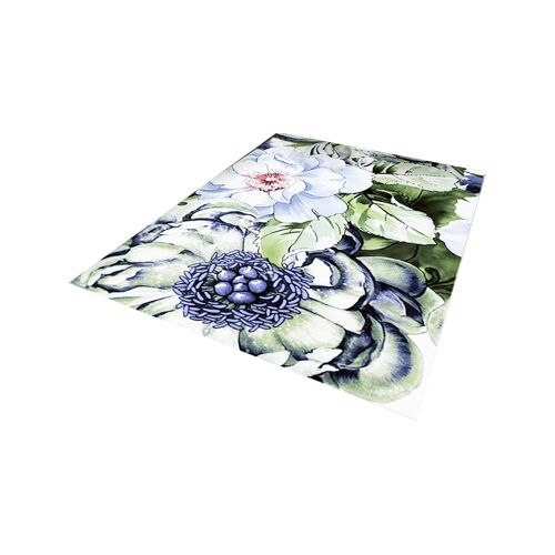 Tapis À Fleurs Violettes Pour Chambre, Chambre D'enfant, Crèche, Salon, 120 X 80 Cm, Antidérapant, Lavable En Machine