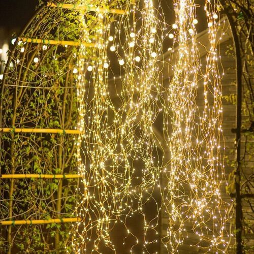 Guirlande Lumineuse Solaire De 200 Led Pour Décoration Extérieure, Guirlande Féérique Flexible Pour Jardin, Mariage, Noël, Fêtes