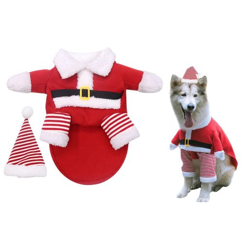 Déguisement De Père Noël Pour Animaux De Compagnie Avec Chapeau - Vêtements De Noël Pour Chiens Et Chats