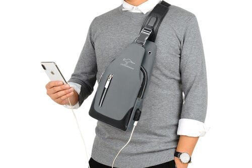 Sac À Dos Bandoulière Avec Port Usb Pour La Randonnée, Les Voyages Et Un Usage Quotidien - Bretelles Réglables, Plusieurs Compartiments