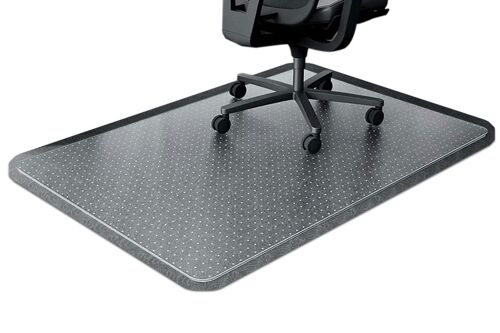 Tapis de protection pour chaise de bureau, compatible moquette, en PVC antidérapant, 120 x 90 cm