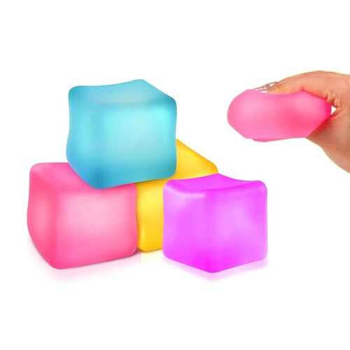 Mini balle anti-stress en forme de bloc de glace - Jouet anti-stress en forme de diamant polyédrique pour soulager le stress