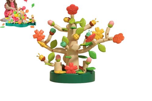Jeu de construction de jardin fleuri de 65 pièces pour enfants - Jeu de jardinage créatif