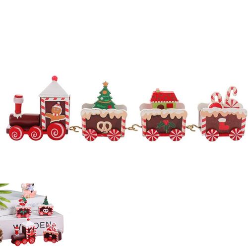 Mini train de Noël en bois à faire soi-même, décoration de table pour les fêtes et cadeaux