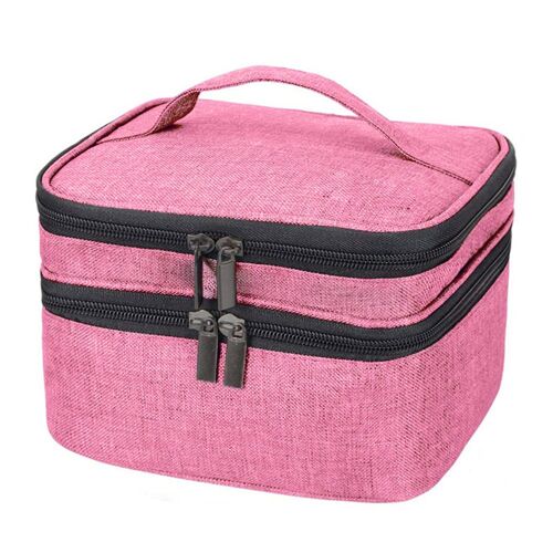 Trousse De Rangement Double Couche Pour Vernis À Ongles, Idéale Pour Les Voyages Et Le Rangement 