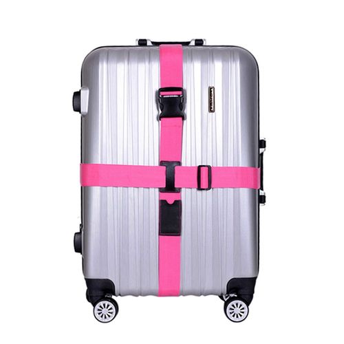 Sangle de bagage réglable en nylon pour valise - Rouge
