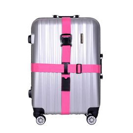 Sangle de bagage réglable en nylon pour valise - Rouge