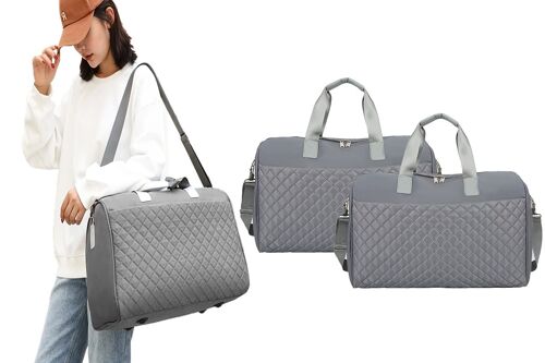 Ensemble de 2 sacs de voyage, sac de sport/gym avec sangles pour trolley et bandoulière amovible