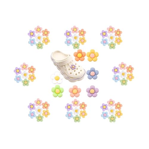 56 Breloques Fleuries Pour Décorer Vos Chaussures, Comprenant 28 Modèles Différents. Colle Nécessaire Pour La Fixation.