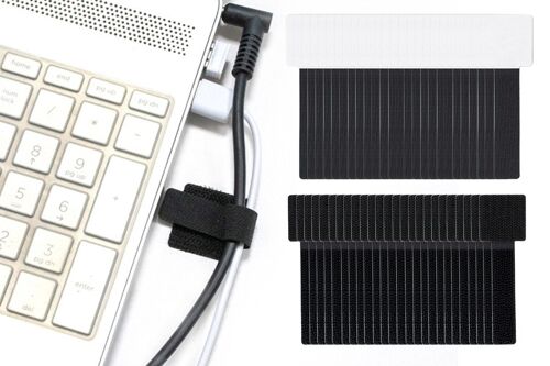 Lot de 50 attaches auto-agrippantes noires pour organiser les câbles et les fils