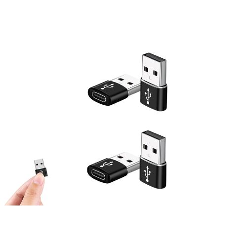 Lot de 4 adaptateurs USB 3.0 mâle vers USB-C femelle pour la charge des ordinateurs portables et des téléphones
