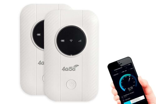 Lot de 2 routeurs WiFi 4G portables haut débit pour la maison et les voyages
