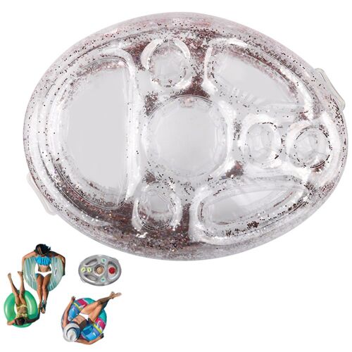 Porte-gobelets gonflable à 8 emplacements pour piscine - Dessous de verre flottant en PVC pour boissons, en-cas et téléphones