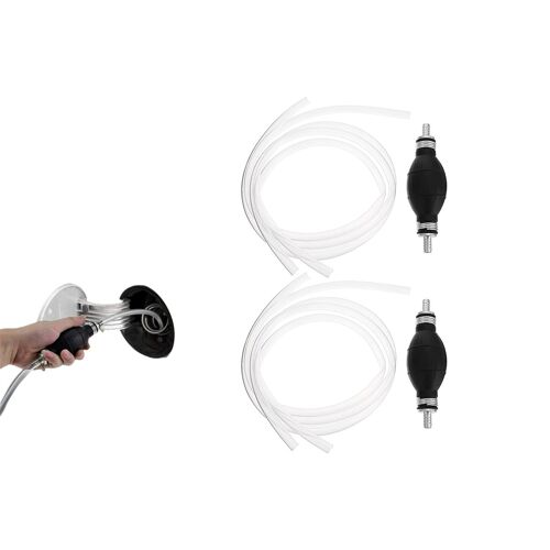 Lot de 2 pompes de transfert de liquide manuelles avec tuyaux pour eau, huile, diesel et kérosène