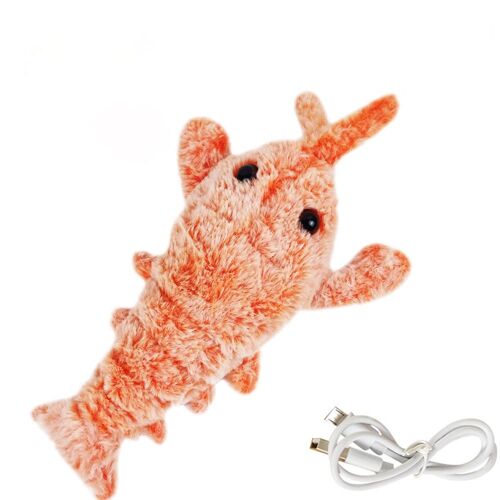 Homard Interactif Vibrant En Peluche Pour Chiens Et Chats - Jouet Pour Animaux De Compagnie Rechargeable Par Usb