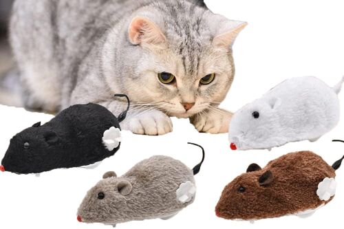 Lot De 4 Jouets Souris À Remontoir Pour Chats Et Chiens