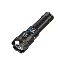 Lampe Torche Tactique Rechargeable, 5 Modes, Mise Au Point Réglable, Haute Luminosité, Idéale Pour Le Camping Et Les Activités De Plein Air.