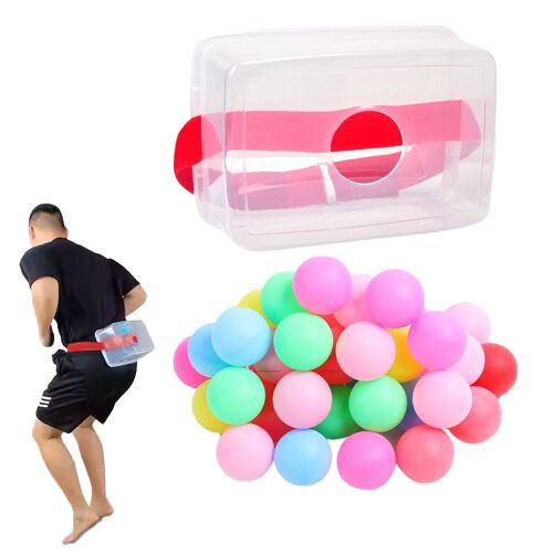 Jeu de balles pivotantes pour s'amuser en famille, renforcer l'esprit d'équipe et profiter du plein air - Comprend 30 balles et une ceinture ajustable