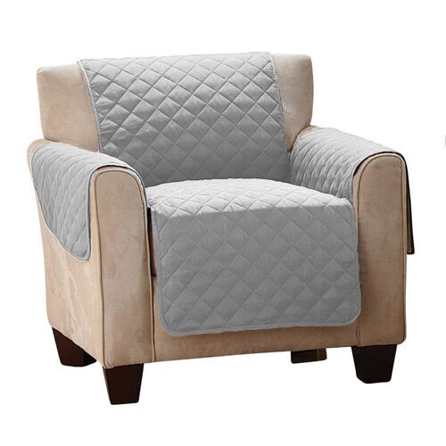 Housse de protection pour fauteuil inclinable, idéale pour les animaux et les enfants - Grise, douce et confortable