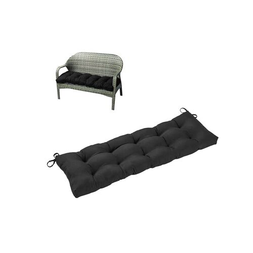 Coussin de banc d'extérieur avec attaches, 90 x 50 cm, rembourrage en coton épais, convient à une utilisation intérieure et extérieure.