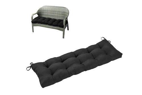 Coussin de banc d'extérieur avec attaches, 90 x 50 cm, rembourrage en coton épais, convient à une utilisation intérieure et extérieure.