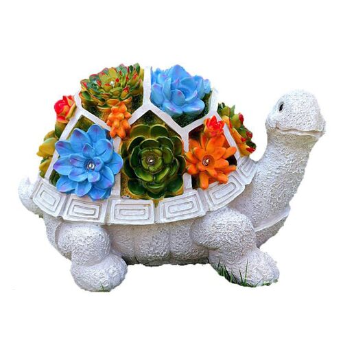 Lampe Solaire Tortue Pour La Décoration De Jardin, Lampe Solaire En Résine Pour Pelouse Et Terrasse, Lumière Blanche Chaude