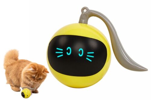 Balle Électrique Pour Chat Avec Lumières Led Et Fonction D'évasion Intelligente