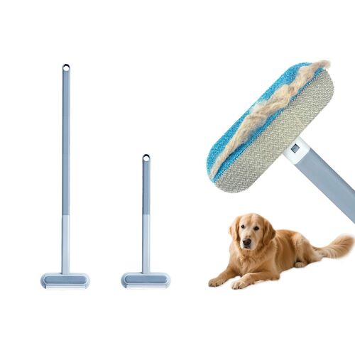 Lot de 2 brosses anti-peluches réutilisables pour enlever les poils d'animaux des meubles et des tapis