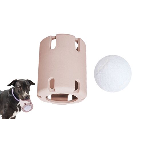 Jouet À Mâcher Puzzle De Tennis Pour Chien, Idéal Pour Le Nettoyage Des Dents - Rose