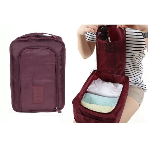 Sac De Rangement Pour Chaussures De Voyage Résistant À L'eau - Rouge Bordeaux