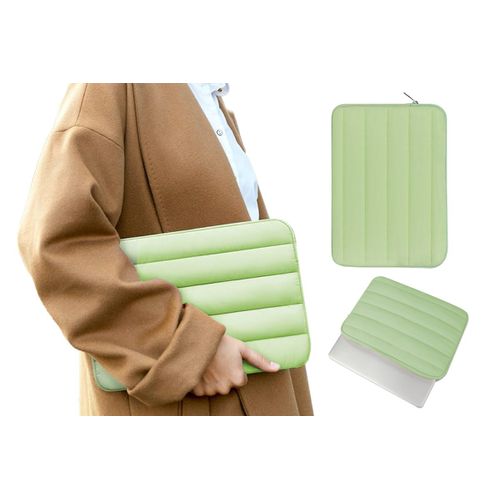 Housse pour ordinateur portable 13,3 pouces - Verte, en nylon et polyester, légère et résistante