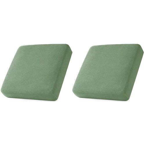 Housses Extensibles Pour Coussins De Canapé - Vertes, Lot De 2, Compatibles Avec La Plupart Des Coussins, Tissu Résistant, Faciles À Installer