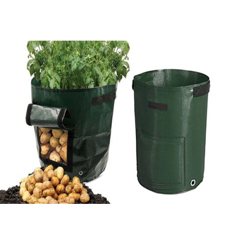 Sac de plantation de pommes de terre résistant, avec poignées et drainage pour une récolte et une croissance des plants facilitées