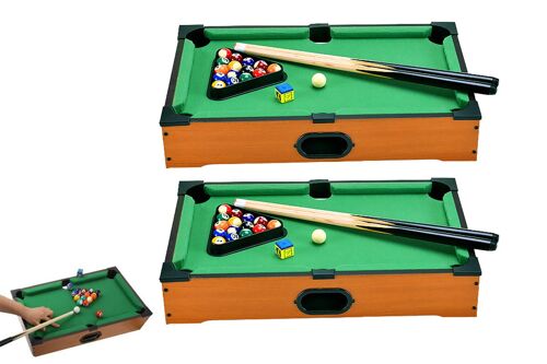Mini billard de table - Jeu de billard 2 pièces avec queues et boules pour enfants et adultes