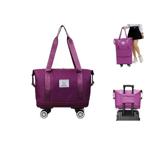 Valise à roulettes extensible, grande capacité, format cabine