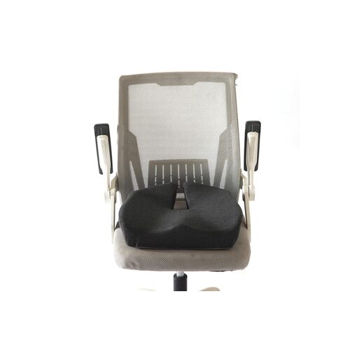 Coussin de siège en mousse à mémoire de forme pour chaise de bureau, voiture, avion - Gris foncé