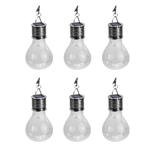 Lot De 6 Lampes Solaires Led Suspendues Pour Jardin, Cour, Terrasse, Étanches, Multicolores, Installation Facile