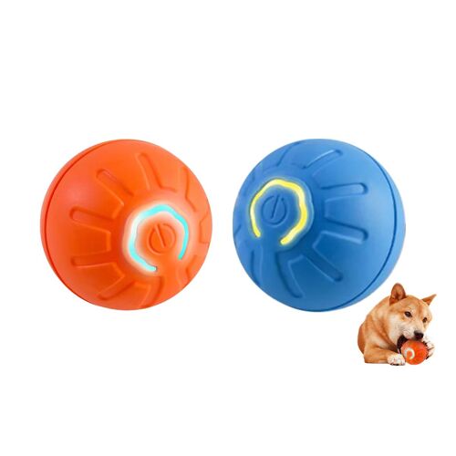 Balle Sauteuse Automatique Pour Chien - Lot De 2 Jouets Vibrants Pour Animaux De Compagnie Avec Lumière Led Et Capteur De Mouvement