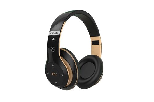 Casque Bluetooth supra-auriculaire sans fil HiFi stéréo idéal pour les voyages et les jeux