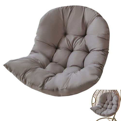 Coussin de rechange pour fauteuil suspendu en forme d'?uf - Lavable, vert foncé, 120 x 80 cm, polyester, rembourrage en mousse