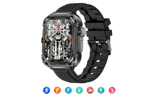 Montre connectée Z85 Max avec Bluetooth, étanche, traqueur d'activité physique, moniteur de fréquence cardiaque et de sommeil