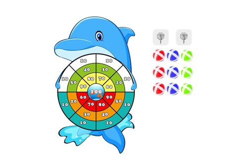 Jeu de fléchettes pour enfants, amusant à l'intérieur comme à l'extérieur, avec des balles collantes - Activité familiale dès 3 ans