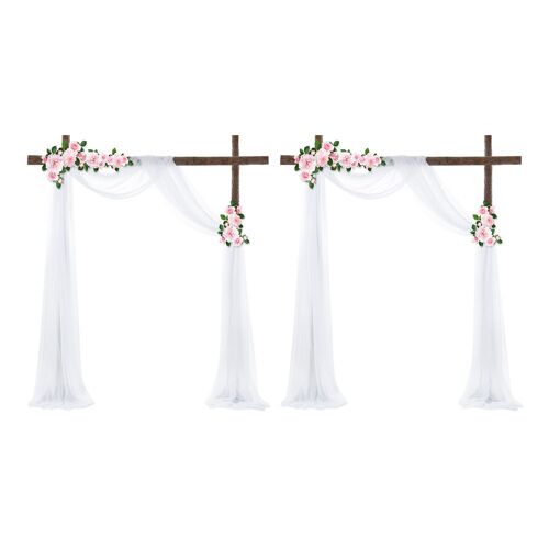 Lot De 2 Rideaux En Mousseline De Soie Pour Arche De Mariage Et Événements