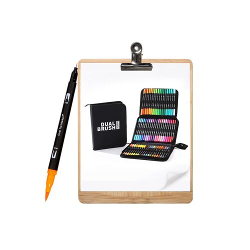Ensemble de 72 marqueurs à double pointe pour livres de coloriage pour adultes - Stylos à pointe fine et feutres